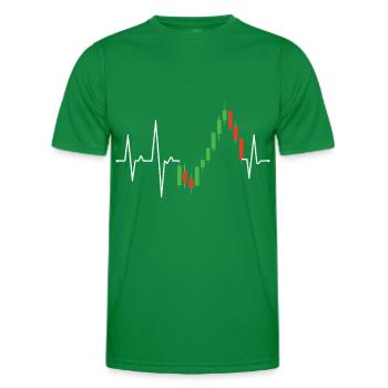 Actions Pension Dividende Bourse - T-shirt sport Homme - vert - Devant - AI Model Male 178 dark (178cm)