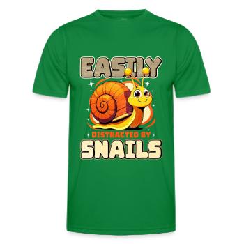 Snail - Men's Functional T-Shirt - kelly green - Front - AI Model Male 178 dark (178cm)