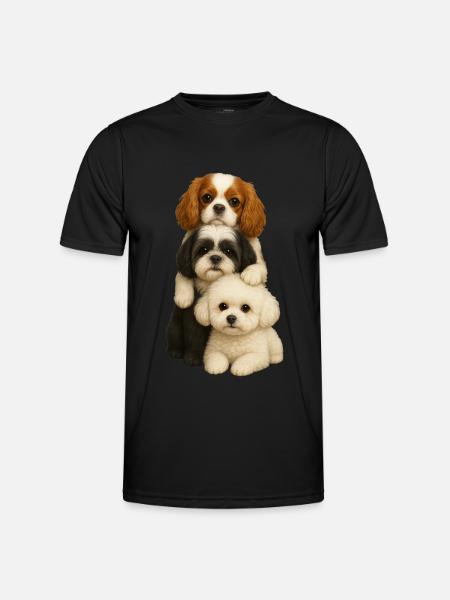 Cane Cani Cani Carini - Maglietta sportiva per uomo - nero