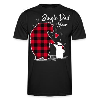 Jingle Dad - Men's Functional T-Shirt - black - Front - AI Model Male 178 dark (178cm)