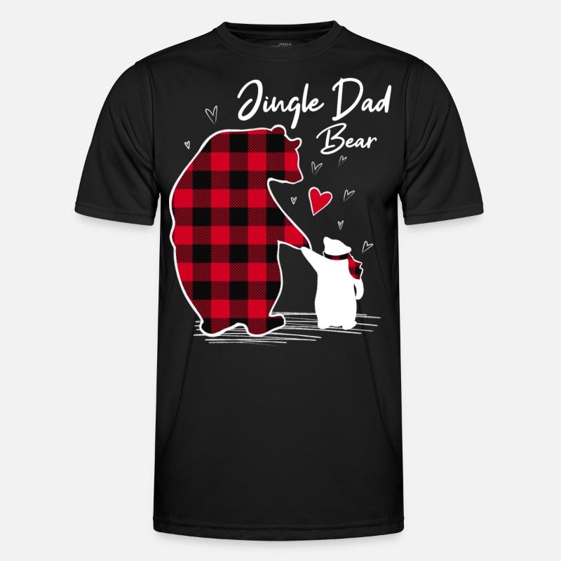 Jingle Dad - Männer Funktions-T-Shirt - Schwarz