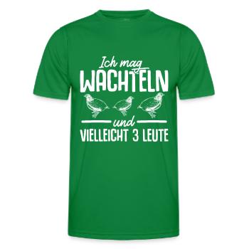 Wachteln Ziervogel Wachtelzüchter Wachtel Geschenk - Männer Funktions-T-Shirt - Kelly Green - Vorne - AI Model Male 178 dark (178cm)