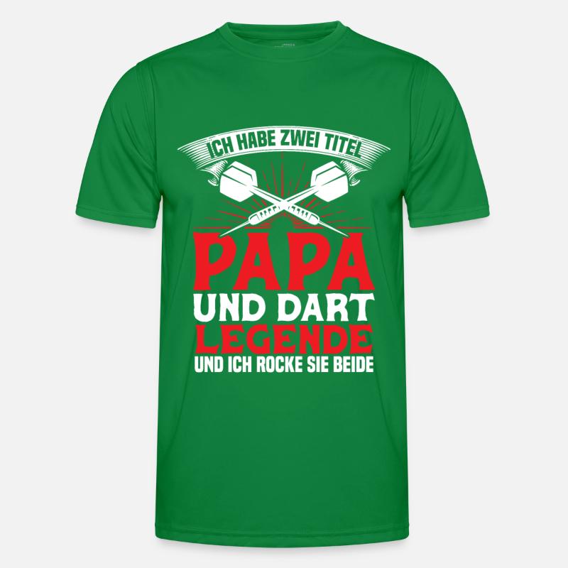 Papa Und Dart Legende Dartboard Darts Geschenk Männer Funktions-T-Shirt