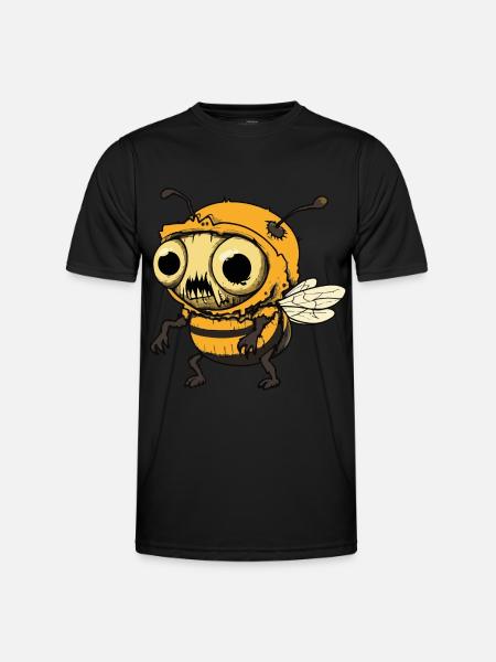 Bee Halloween Funny Zombie - Men's Functional T-Shirt - black