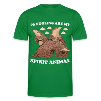 Pangolins Are My Spirit Animal Pangolin - Men's Functional T-Shirt - kelly green - Front - AI Model Male 178 dark (178cm)