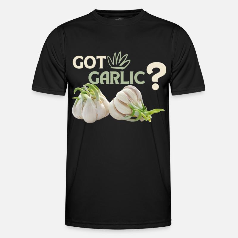 Garlic, funny Spuch, Got-Garlic - Men's Functional T-Shirt - black