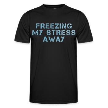 Geler mon stress - T-shirt sport Homme - noir - Devant - AI Model Male 178 dark (178cm)