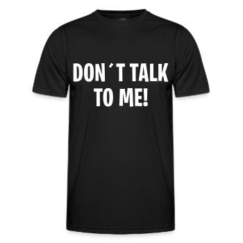 C’est un sujet de conversation - T-shirt sport Homme - noir - Devant - AI Model Male 178 dark (178cm)