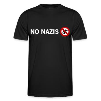 No Nazis - Men's Functional T-Shirt - black - Front - AI Model Male 178 dark (178cm)