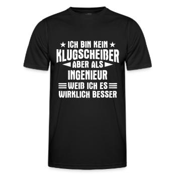 Ingenieur Maschinenbau Spruch - Männer Funktions-T-Shirt - Schwarz - Vorne - AI Model Male 178 dark (178cm)