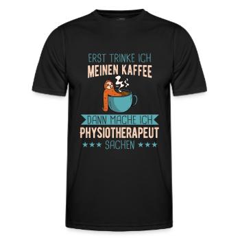 Physiotherapeut Physio Praxis Physiotherapie - Männer Funktions-T-Shirt - Schwarz - Vorne - AI Model Male 178 dark (178cm)