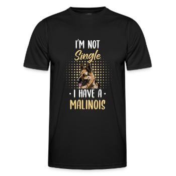 Malinois Hund Hundehalter - Männer Funktions-T-Shirt - Schwarz - Vorne - AI Model Male 178 dark (178cm)