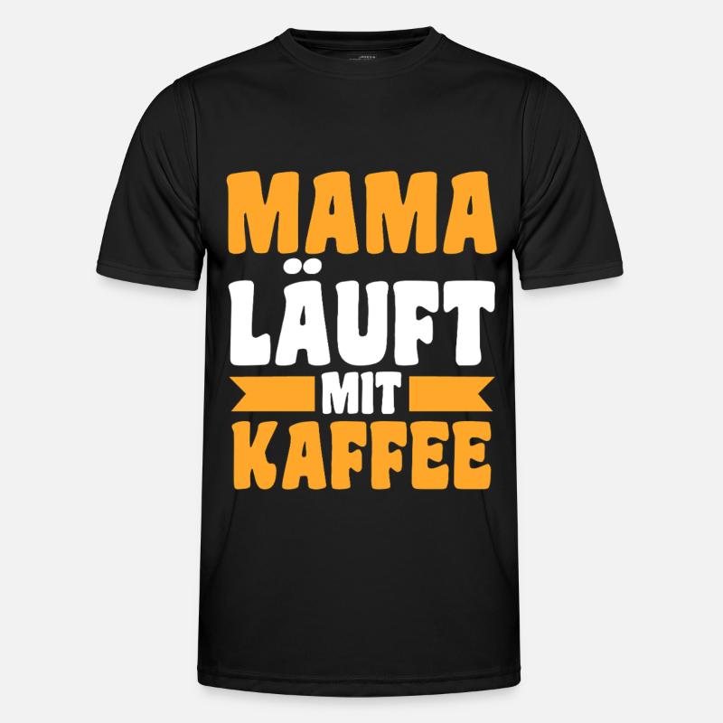 Kaffee Mutter Team Mama - Männer Funktions-T-Shirt - Schwarz