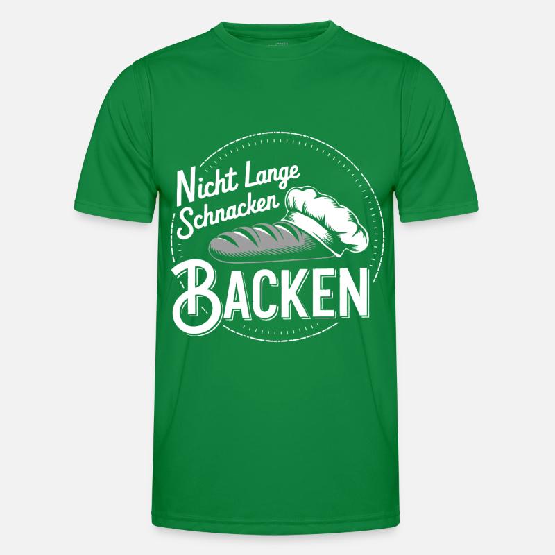 Nicht lange schnacken einfach backen Männer Funktions-T-Shirt