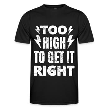 Too High b1 - Männer Funktions-T-Shirt - Schwarz - Vorne - AI Model Male 178 dark (178cm)