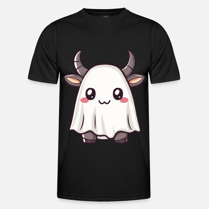 Bull Halloween Comic Ghost - Men's Functional T-Shirt - black