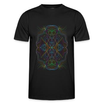 Geometrie Mandala - Männer Funktions-T-Shirt - Schwarz - Vorne - AI Model Male 178 dark (178cm)