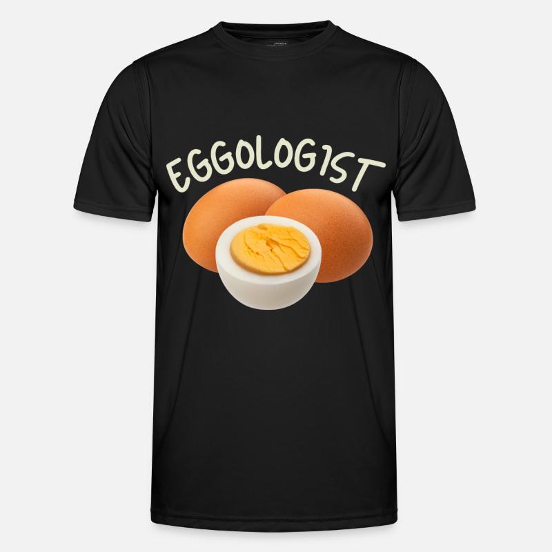 Egg, eggs, funny saying - Men's Functional T-Shirt - black