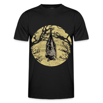 Fledermaus Blut Nachtaktiv - Männer Funktions-T-Shirt - Schwarz - Vorne - AI Model Male 178 dark (178cm)