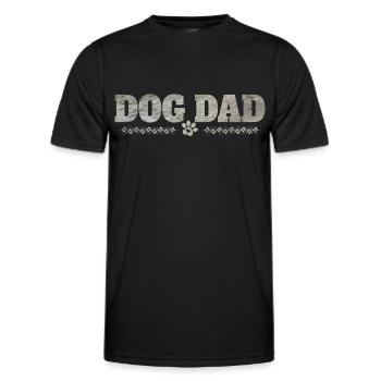 Hunde Papa - Männer Funktions-T-Shirt - Schwarz - Vorne - AI Model Male 178 dark (178cm)