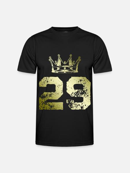 29 Zahl Krone - Männer Funktions-T-Shirt - Schwarz
