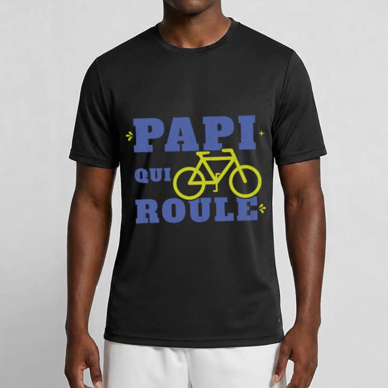 Papi Cycliste papi qui roule cadeau noel papy T-shirt sport Homme