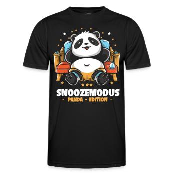 Détente avec les pandas - T-shirt sport Homme - noir - Devant - AI Model Male 178 dark (178cm)