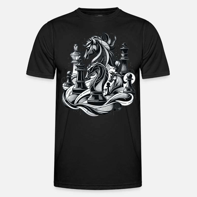 Elegant Chess Strategy Chess Men's Functional T-Shirt
