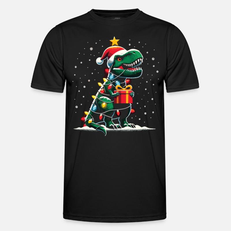 Tree Rex Ugly Christmas - Men's Functional T-Shirt - black