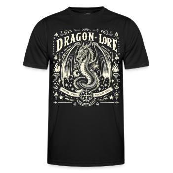 Mythical Fire Dragon - Men's Functional T-Shirt - black - Front - AI Model Male 178 dark (178cm)