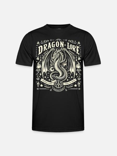 Mythical Fire Dragon - Men's Functional T-Shirt - black