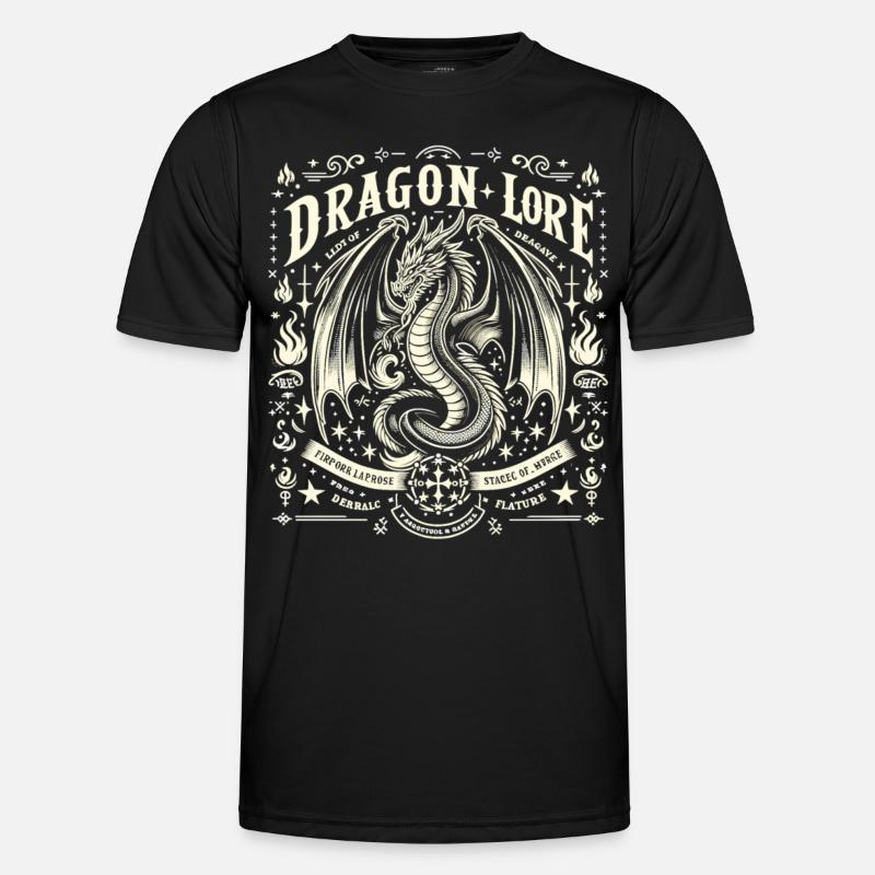 Mythical Fire Dragon - Men's Functional T-Shirt - black