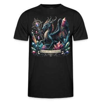 Mystic Dragonkeeper - Men's Functional T-Shirt - black - Front - AI Model Male 178 dark (178cm)