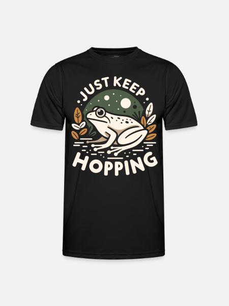 Klassisk naturlig groda - Funktions-T-shirt herr - svart