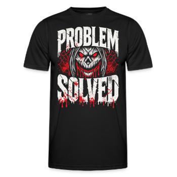 Bloody Solution - Problem Solved - Men's Functional T-Shirt - black - Front - AI Model Male 178 dark (178cm)