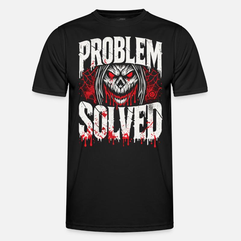 Blutige Lösung - Problem Solved - Männer Funktions-T-Shirt - Schwarz