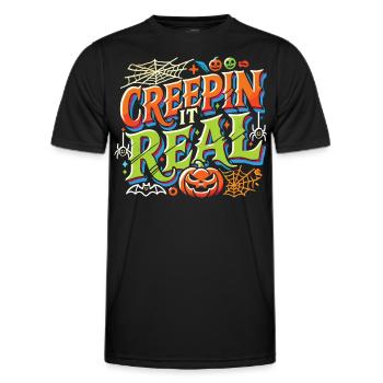 Creepin' It Real - Colorful Playful Halloween Shirt - Men's Functional T-Shirt - black - Front - AI Model Male 178 dark (178cm)