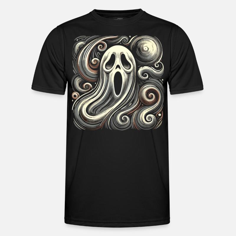 Creepy Expressionist Ghosts Halloween Men's Functional T-Shirt