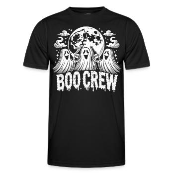 Boo Crew: Geister feiern Halloween - Männer Funktions-T-Shirt - Schwarz - Vorne - AI Model Male 178 dark (178cm)
