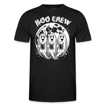 Boo Crew: Geister feiern Halloween mit Bier - Männer Funktions-T-Shirt - Schwarz - Vorne - AI Model Male 178 dark (178cm)