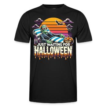 Monstre effrayant se relaxant sur la plage - T-shirt sport Homme - noir - Devant - AI Model Male 178 dark (178cm)