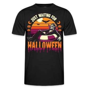 Vampire de vacances attendant Halloween - T-shirt sport Homme - noir - Devant - AI Model Male 178 dark (178cm)