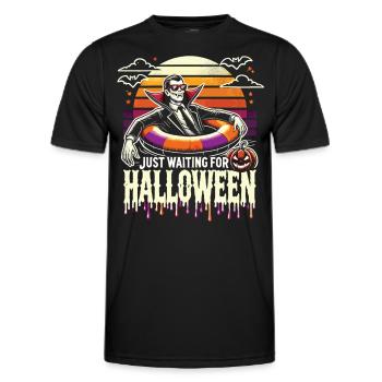 Vampire Chilling : En attendant Halloween - T-shirt sport Homme - noir - Devant - AI Model Male 178 dark (178cm)