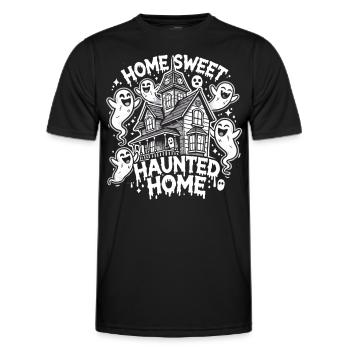 Maison hantée effrayante d’Halloween - T-shirt sport Homme - noir - Devant - AI Model Male 178 dark (178cm)