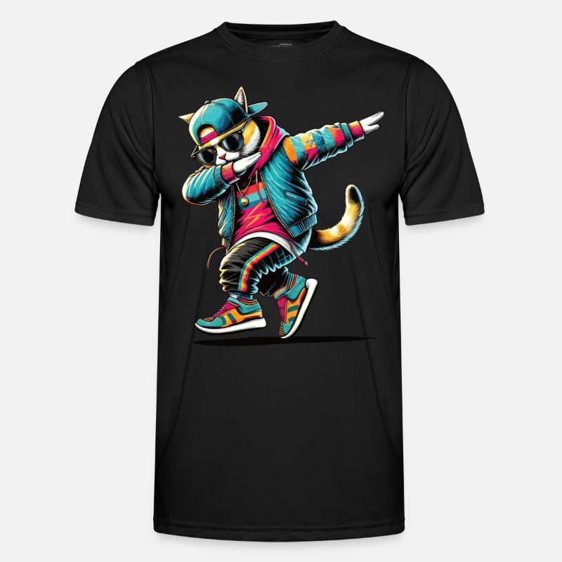 Dabbing Cat T-shirt sport Homme