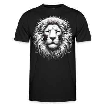 The White Lion – Royal Presence - Men's Functional T-Shirt - black - Front - AI Model Male 178 dark (178cm)