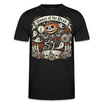 Halloween - Dance of the Ghosts - Men's Functional T-Shirt - black - Front - AI Model Male 178 dark (178cm)