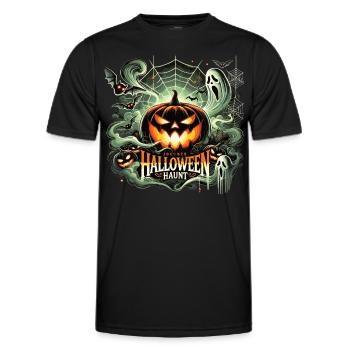 Scary pumpkin fun - Men's Functional T-Shirt - black - Front - AI Model Male 178 dark (178cm)