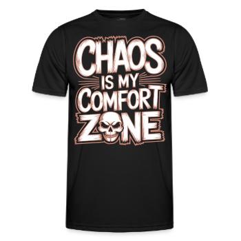 Chaos: My comfort zone - Men's Functional T-Shirt - black - Front - AI Model Male 178 dark (178cm)