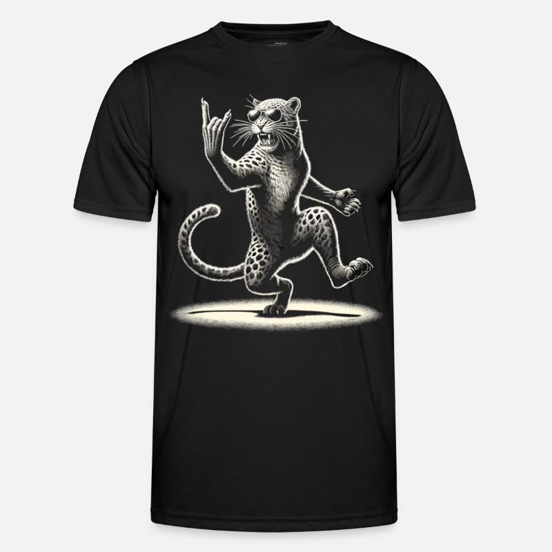 Rockiger Leopard – Wild & Laut Männer Funktions-T-Shirt